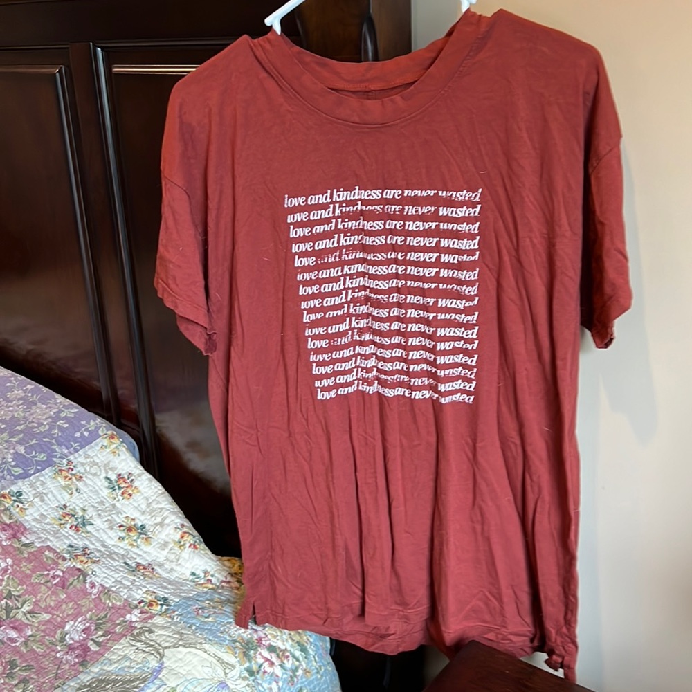 Wantable good h you man tshirt  has love and kindness are never wasted on front